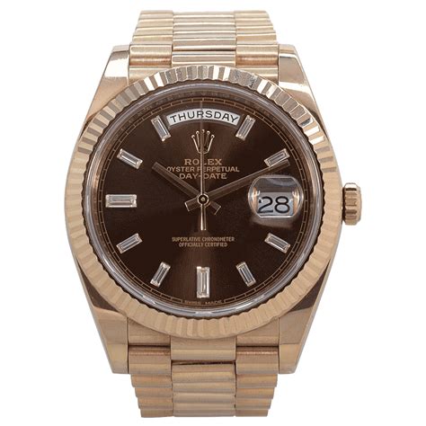 mens gold rolex red face|day date 40 rose gold.